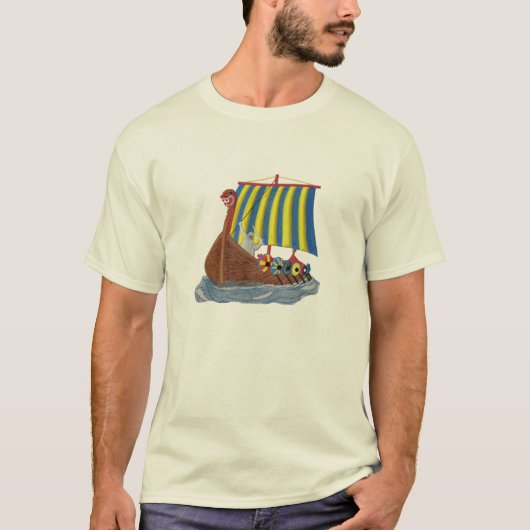 Zweeds Viking Ship Scandinavian Sailing Vessel T-shirt (Voorkant)