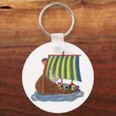 Zweeds Viking Ship Sleutelhanger (Voorkant)
