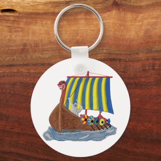 Zweeds Viking Ship Sleutelhanger (Voorkant)