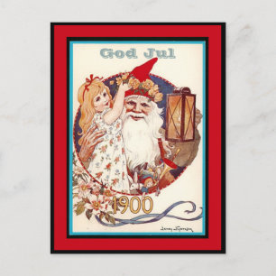 Zweeds Vintage 1900 God jul Briefkaart