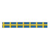 Zweeds Vlag en Zweden reizen, vakantie/sport Grosgrain Lint (Voorkant)