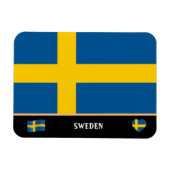 Zweeds vlag en Zweeds land reizen/Zweden Magneet (Horizontaal)