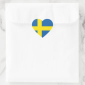 Zweeds Vlag Hart Sticker (Tas)