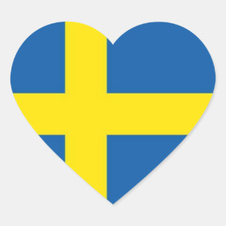 Zweeds Vlag Hart Sticker