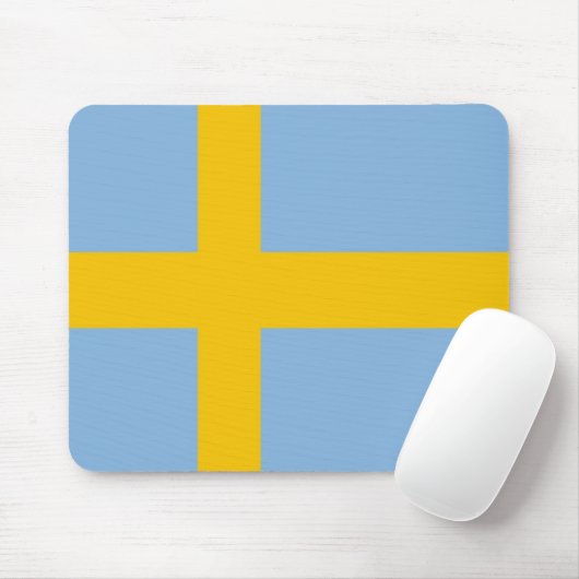 Zweeds vlag mousepad muismat (Met muis)