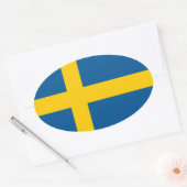 Zweeds vlag ovale auto sticker | Vlag van Zweden (Envelop)