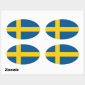 Zweeds vlag ovale auto sticker | Vlag van Zweden (Vel)