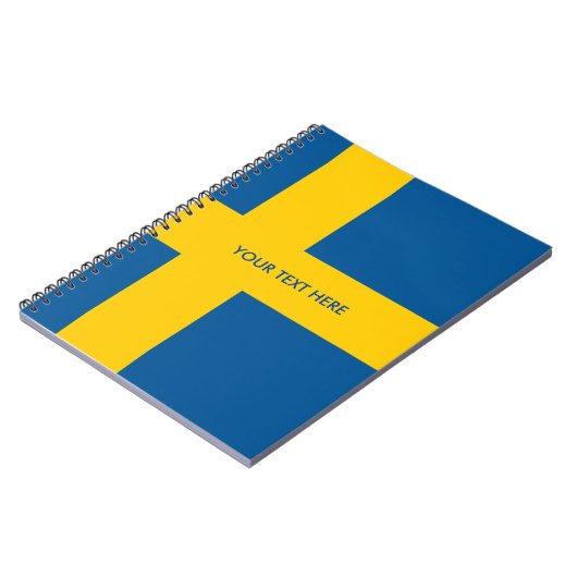 Zweeds vlag van Zweedse douane-unie voor gedistill Notitieboek (Linkerzijde)