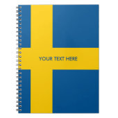 Zweeds vlag van Zweedse douane-unie voor gedistill Notitieboek (Voorkant)