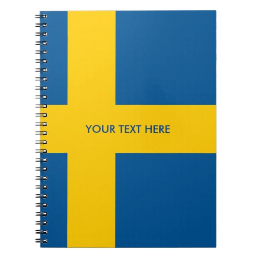 Zweeds vlag van Zweedse douane-unie voor gedistill Notitieboek (Voorkant)