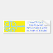 Zweeds vlag Vredessymbool Bumpersticker (Voorkant)