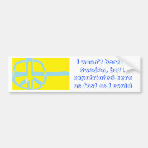 Zweeds vlag Vredessymbool Bumpersticker