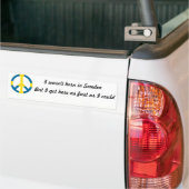 Zweeds vlag Vredessymbool Bumpersticker (Op Truck)
