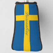 Zweeds vlaggestaat monogram golfhoofdbedekking golfheadcover (Draai 90)