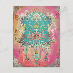 Zweeds volkskunst Scandinavisch etnisch Briefkaart