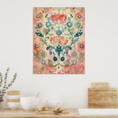 Zweeds volkskunst  Scandinavisch etnisch Poster (Keuken)