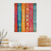 Zweeds volkskunst  Scandinavisch etnisch Poster (Keuken)