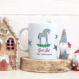 Zweeds Vrolijk Kerstfeest Dala Paard 2 Koffiemok