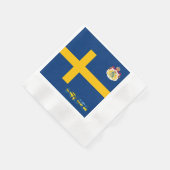 Zweeds wapenschild servet (Hoek)