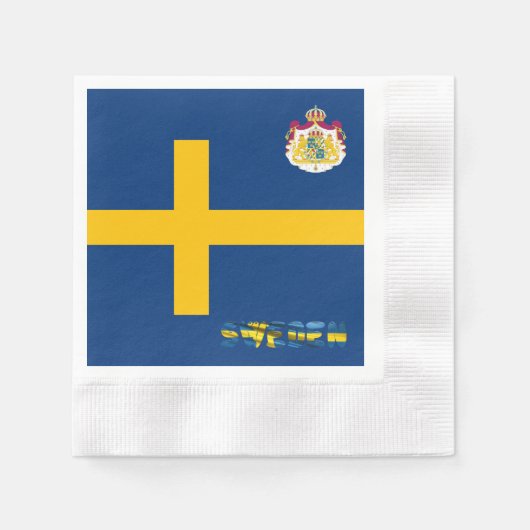 Zweeds wapenschild servet (Voorkant)