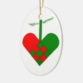 Zweeds Woven Paper Heart Scandinavian Keramisch Ornament (Links)