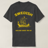 Zweeds zeilschip in Zweden T-shirt (Design voorkant)