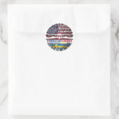 Zweedse Amerikaanse Amerikaanse Amerikaanse Amerik Ronde Sticker (Tas)