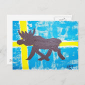 Zweedse Amerikaanse elanden Briefkaart (Voorkant / Achterkant)