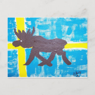 Zweedse Amerikaanse elanden Briefkaart