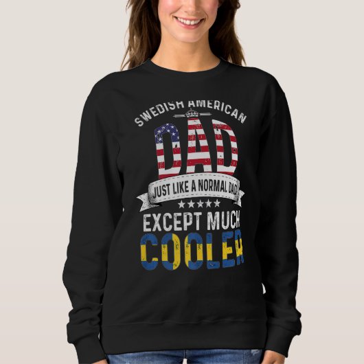 Zweedse Amerikaanse vaders Dag Papa Land Swed Trui (Voorkant)