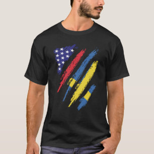 Zweedse Amerikaanse vlag Amerikaanse patriot Herit T-shirt