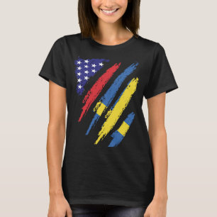 Zweedse Amerikaanse vlag Amerikaanse patriot Herit T-shirt
