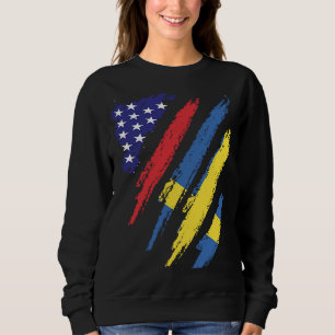 Zweedse Amerikaanse vlag Amerikaanse patriot Herit Trui