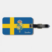 Zweedse Bagagelabel, patriottische Zweedse vlag Bagagelabel (Achterkant horizontaal)