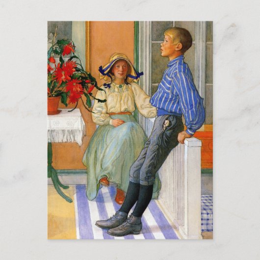 Zweedse broer en zuster 1911 briefkaart (Voorkant)