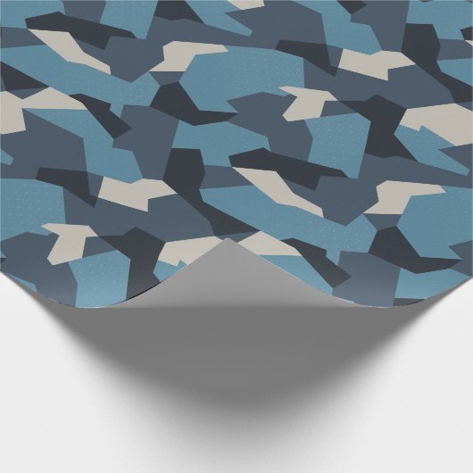 Zweedse Camo Advanced Blue Cadeaupapier (Hoek)