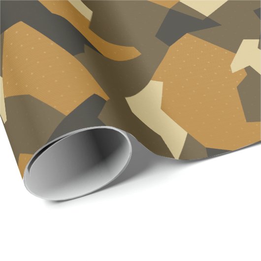 Zweedse Camo Advanced Brown Cadeaupapier (Rol Hoek)