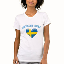 Zweedse Chef Heart-vlag Scandinavische Zweden