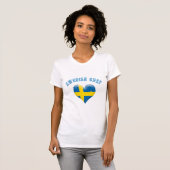 Zweedse Chef Heart-vlag Scandinavische Zweden T-shirt (Voorkant volledig)
