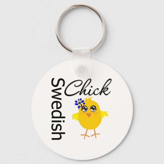 Zweedse chick sleutelhanger (Voorkant)