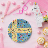 Zweedse cultuurgoederen met vlag papieren bordje (Feest)