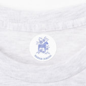 Zweedse Dala Horse Blue en White - Aangepaste naam Labels (Aangebracht)