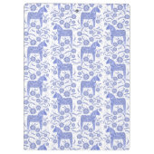 Zweedse Dala Horse Blue en White Folk Style Klembord (Achterkant)