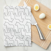 Zweedse Dala Horse Print Theedoek (Quarter Fold)
