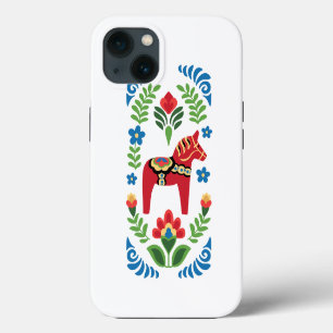 Zweedse Dala paard Rood iPhone 13 Hoesje