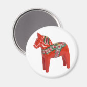 Zweedse Dala Paard Scandinavische decoratie Magneet (Voorkant / Achterkant)