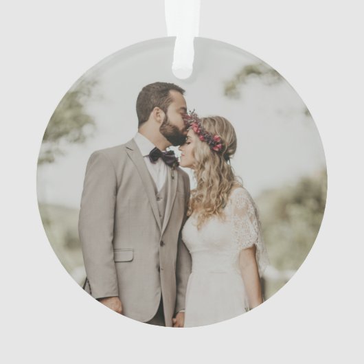 Zweedse Dala Paarden 1e Kerstmis Mr. & Mrs Ornament (achterkant)