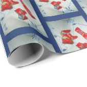 Zweedse Dala-paarden Cadeaupapier (Rol Hoek)