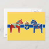 Zweedse Dala-wapenstilstand Briefkaart (Voorkant / Achterkant)