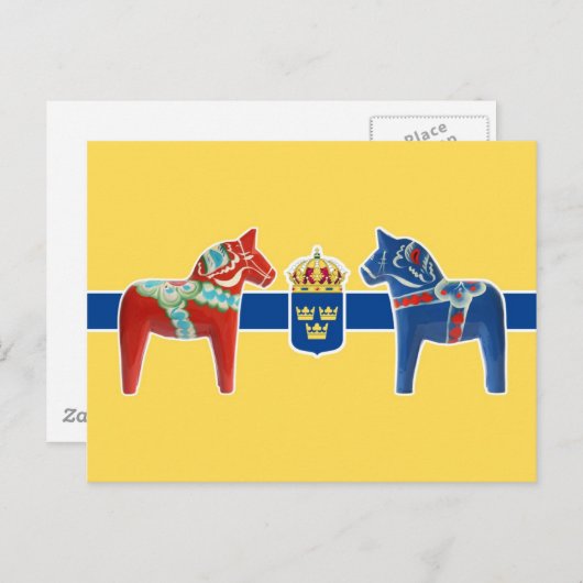 Zweedse Dala-wapenstilstand Briefkaart (Voorkant / Achterkant)